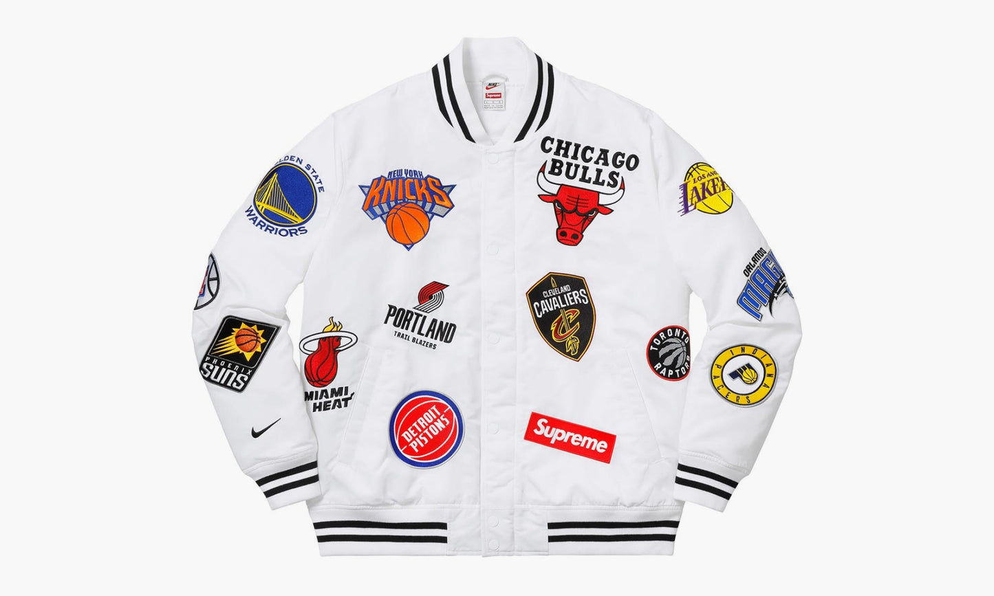 Supreme x Nike x NBA Teams Warm-Up Jacket «White» - SUP-SS18-788 | Grailshop