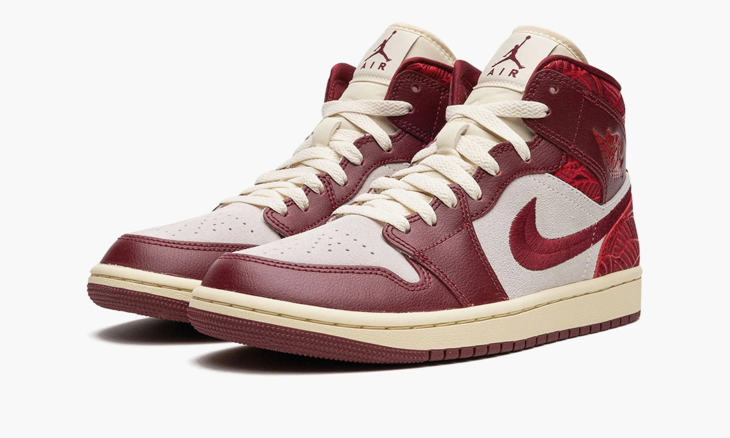 Jordan 1 Mid WMNS "Tiki Leaf Team Red" - DZ2820 601 | Grailshop