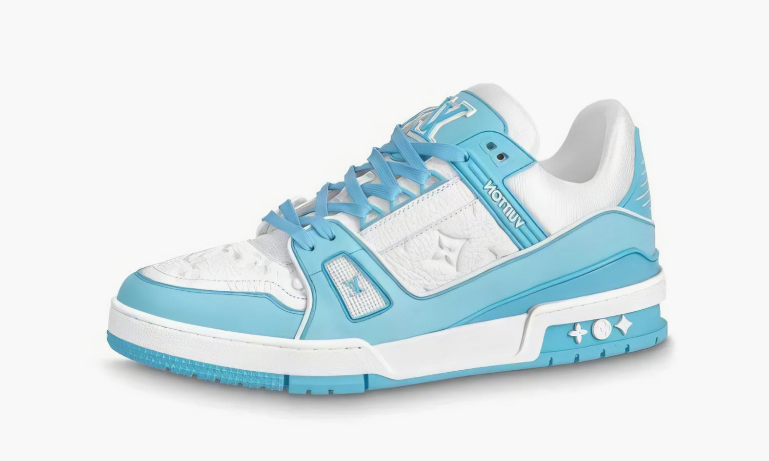 Louis Vuitton Trainer "White Sky Blue" - 1AA6X0 | Grailshop