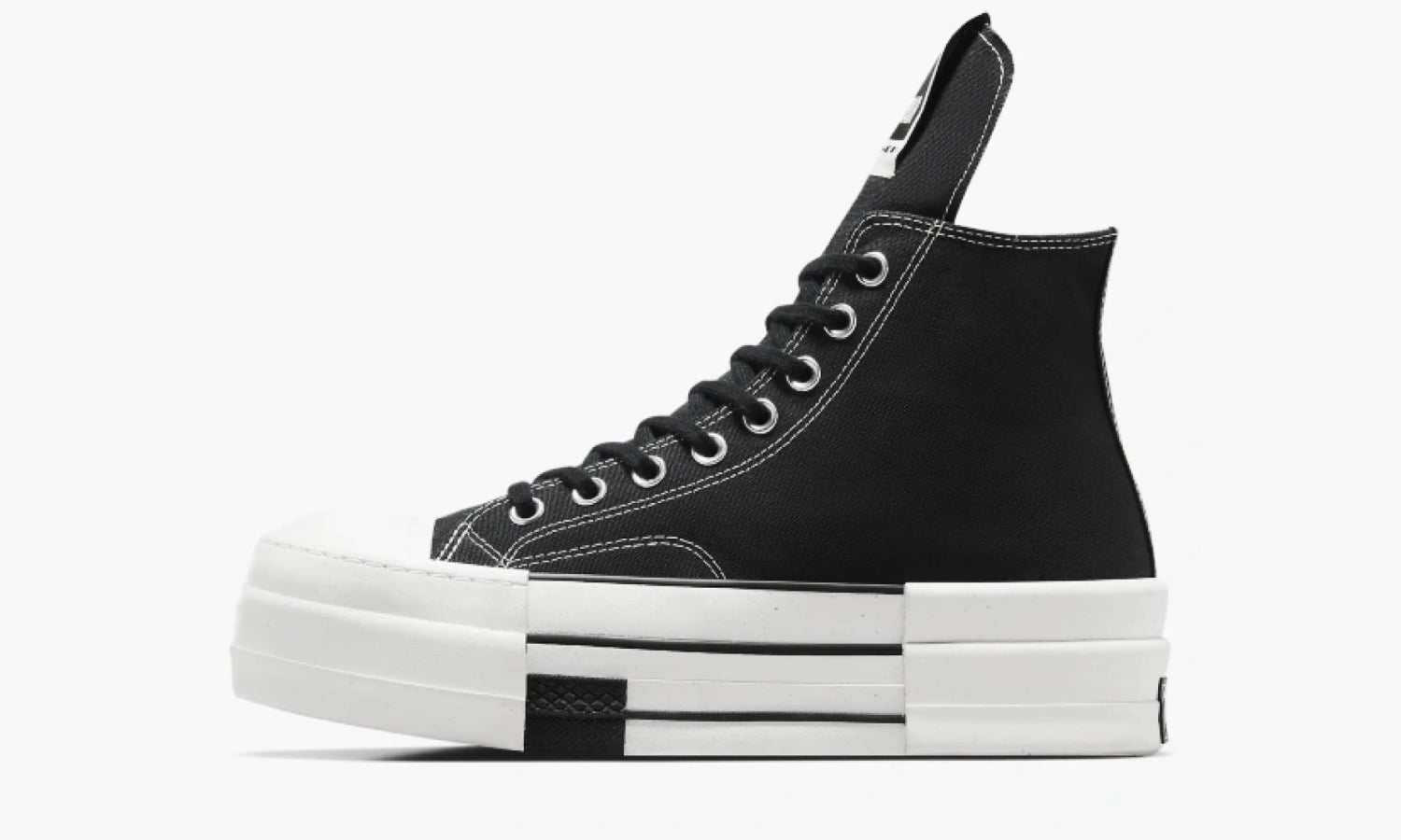 Rick Owens X Converse Drkshdw Chuck Taylor All Star Dbl Drkstar HI "Black" - A04954C | Grailshop