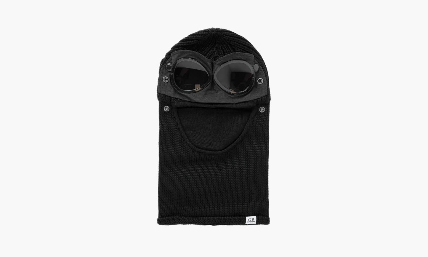 C.P. Company Extrafine Merino Wool Goggle Balaclava "Black" - 15CMAC301A005509A999 | Grailshop