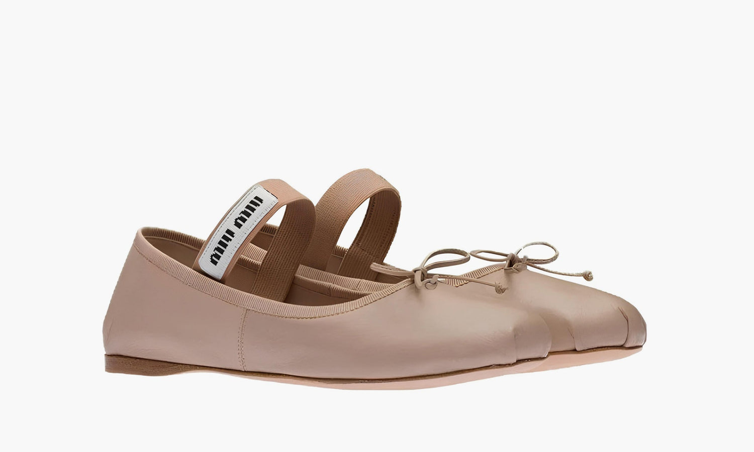 Miu Miu Satin Ballerinas "Light Brown" - 5F794D_XUU_F0NZ2_F_A005 | Grailshop