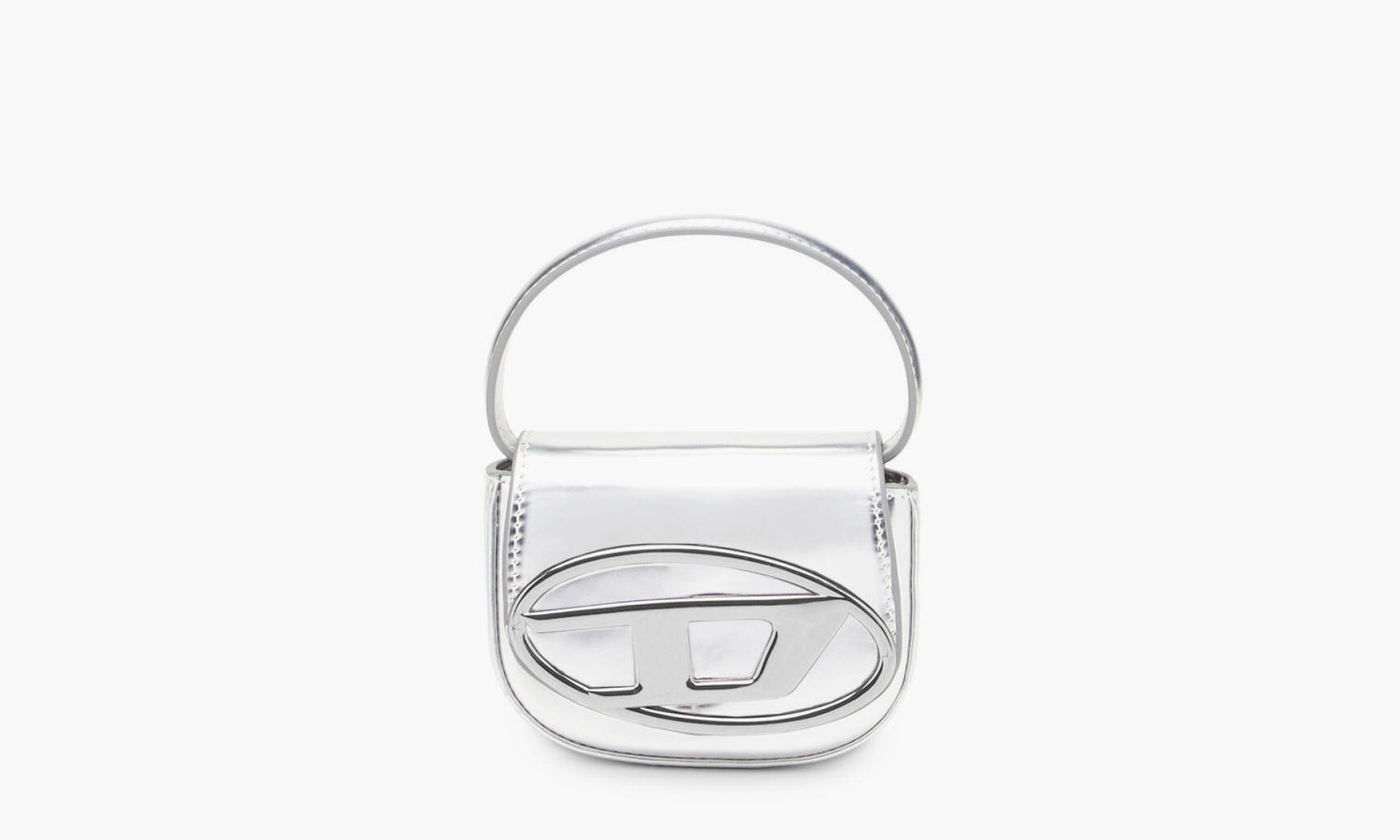 Diesel 1DR Iconic Mini Bag Mirrored Leather «White» - X08957PS202 | Grailshop