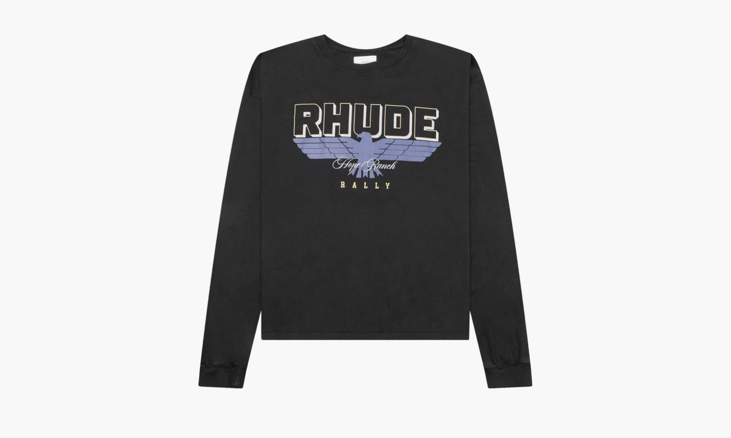 RHUDE Hope Ranch Long-sleeve Tee "Vintage Black" - FW23TT09012610 | Grailshop