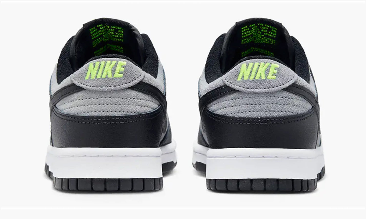 Nike Dunk Low "Black Cool Grey Volt Mini Swoosh" - FQ2205-001 | Grailshop