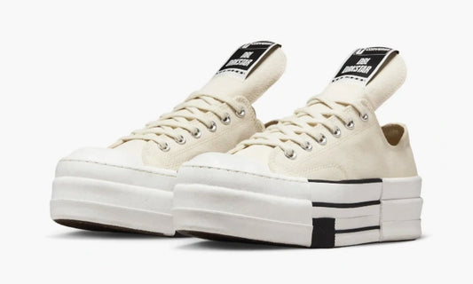 Rick Owens X Converse Drkshdw Chuck Taylor All Star Dbl Drkstar "Natural Ivory" - A04955C | Grailshop