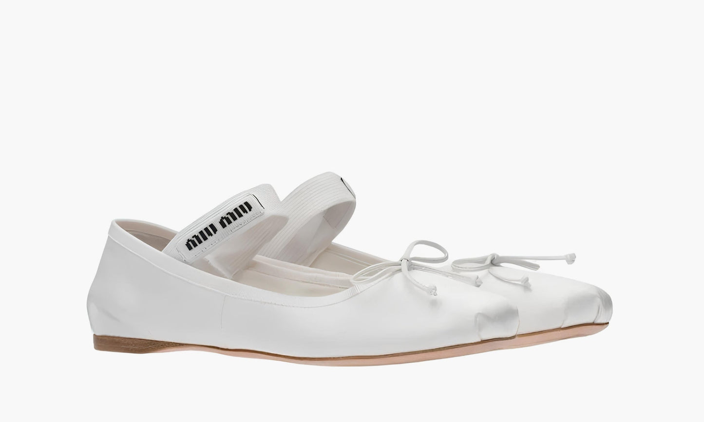 Miu Miu Satin Ballerinas "White" - 5F794D_QU6_F0009_F_A005 | Grailshop