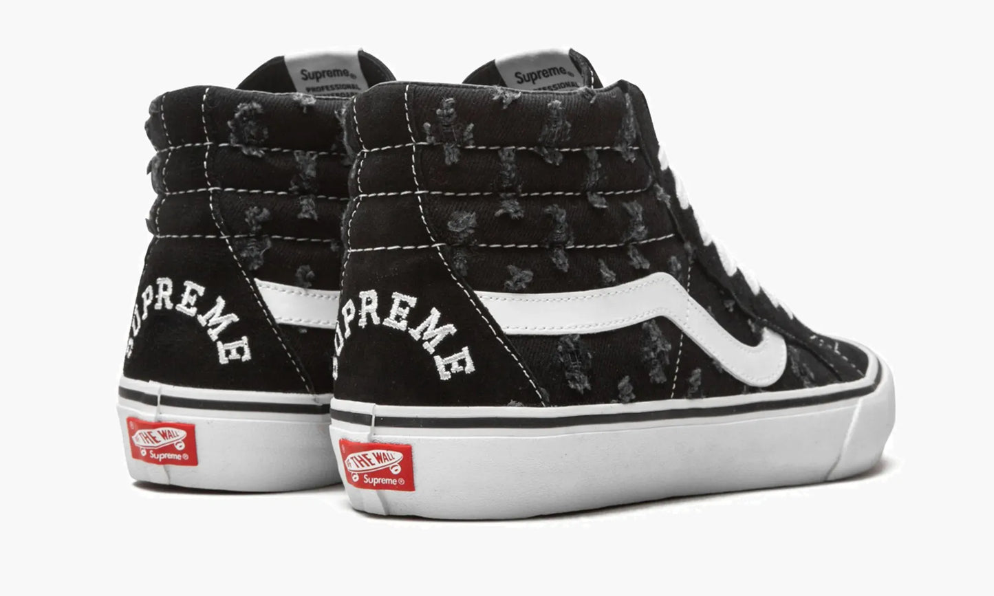 Vans Sk8-hi "Supreme - Hole Punch Denim - Black" - VN0A38Z32DC | Grailshop