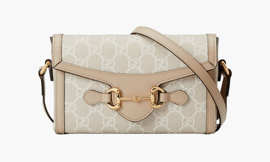 Gucci Horsebit 1955 Mini Bag «Beige and White GG Supreme Canvas» - 699296 UULBG 9683 | Grailshop