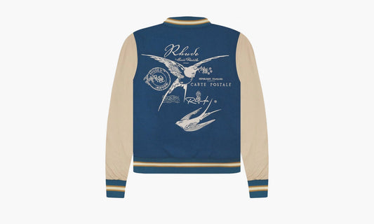 RHUDE Sparrow Varsity Jacket "Slate / Creme" - FW22JA38609048 | Grailshop