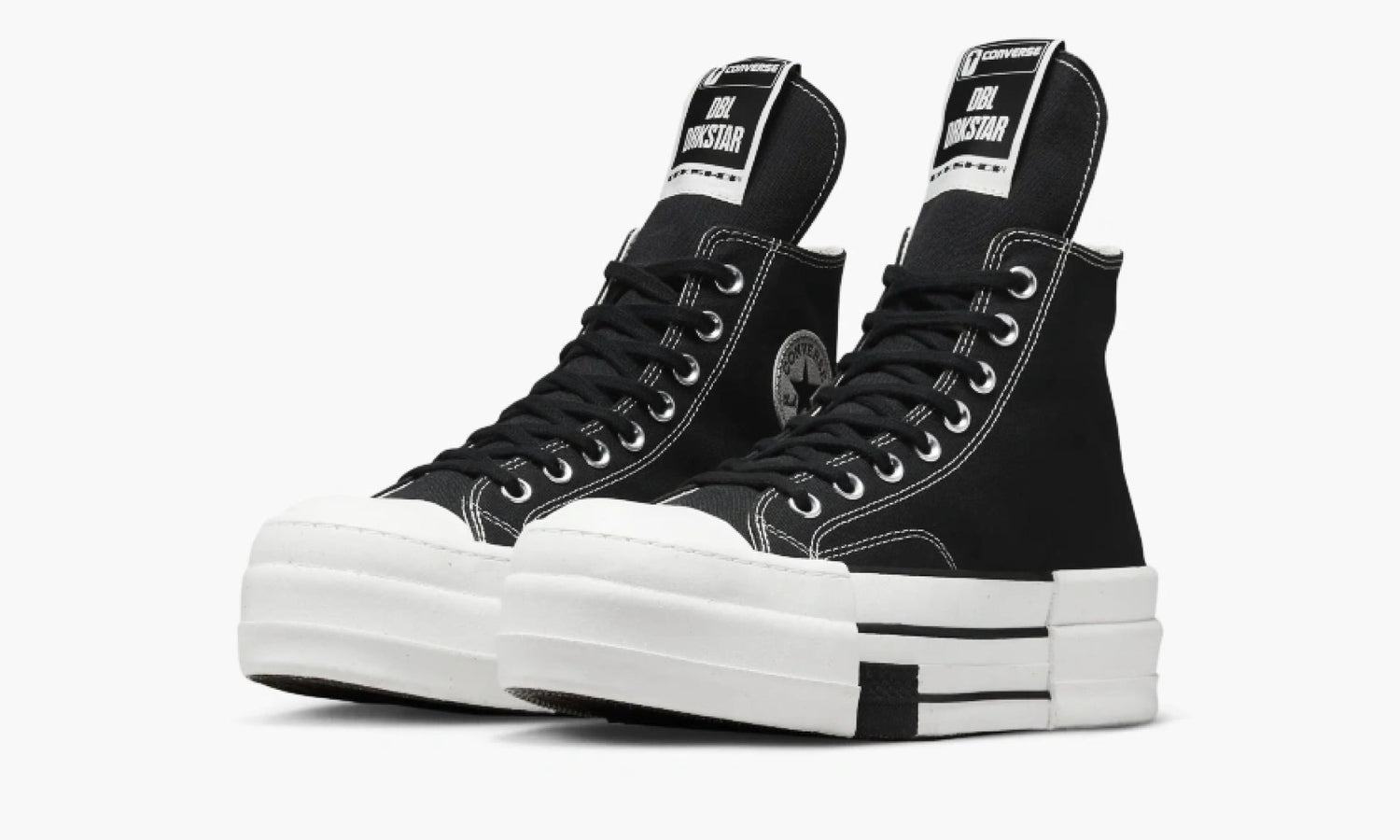 Rick Owens X Converse Drkshdw Chuck Taylor All Star Dbl Drkstar HI "Black" - A04954C | Grailshop