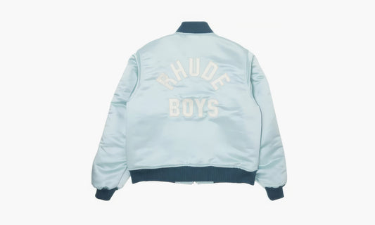 RHUDE Boys 02 Satin Bomber "mint Cream" - PS24JA09497136 | Grailshop