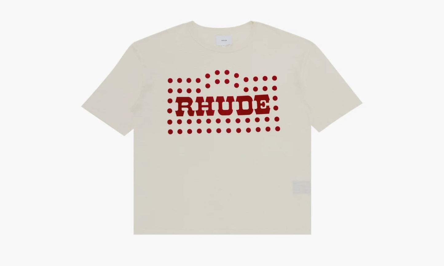 RHUDE Flocked Burnout Tee "Vintage White" - FW23TT07012611 | Grailshop