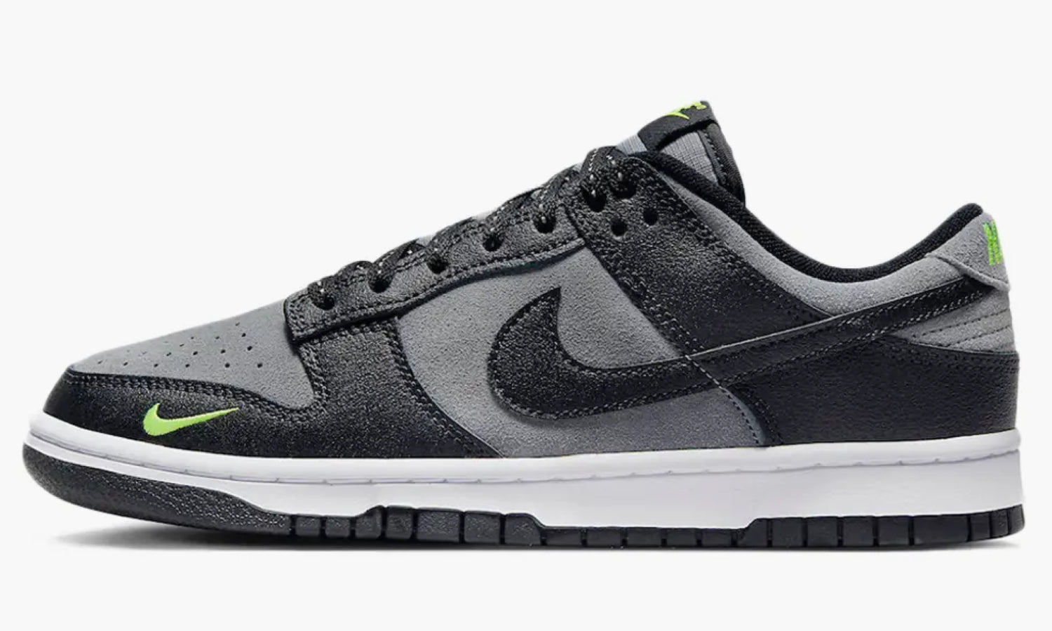 Nike Dunk Low "Black Cool Grey Volt Mini Swoosh" - FQ2205-001 | Grailshop