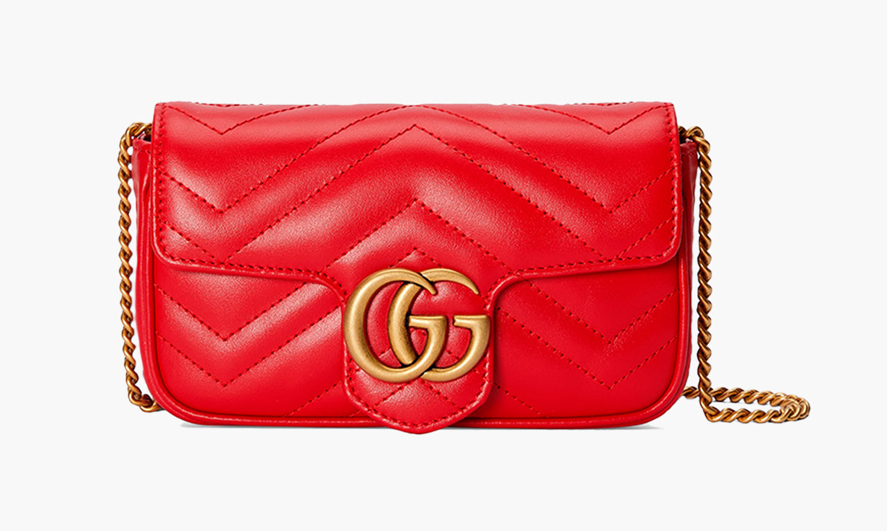 Gucci GG Marmont Super Mini Bag «Hibiscus Red» - 476433 DTDCT 6433 | Grailshop