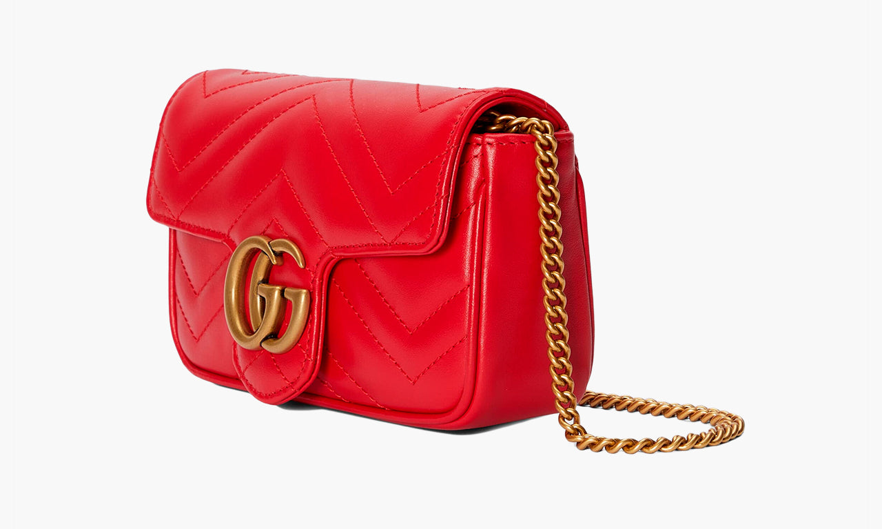 Gucci GG Marmont Super Mini Bag «Hibiscus Red» - 476433 DTDCT 6433 | Grailshop