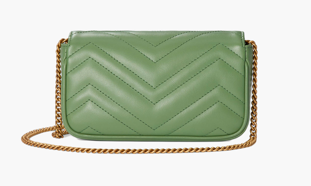 Gucci GG Marmont Super Mini Bag «Sage Green» - 476433 DTDHT 3408 | Grailshop