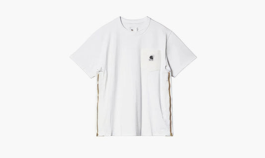 Sacai X Carhartt T-shirt Golden Zip "White" - I034104-1VZ-XX | Grailshop