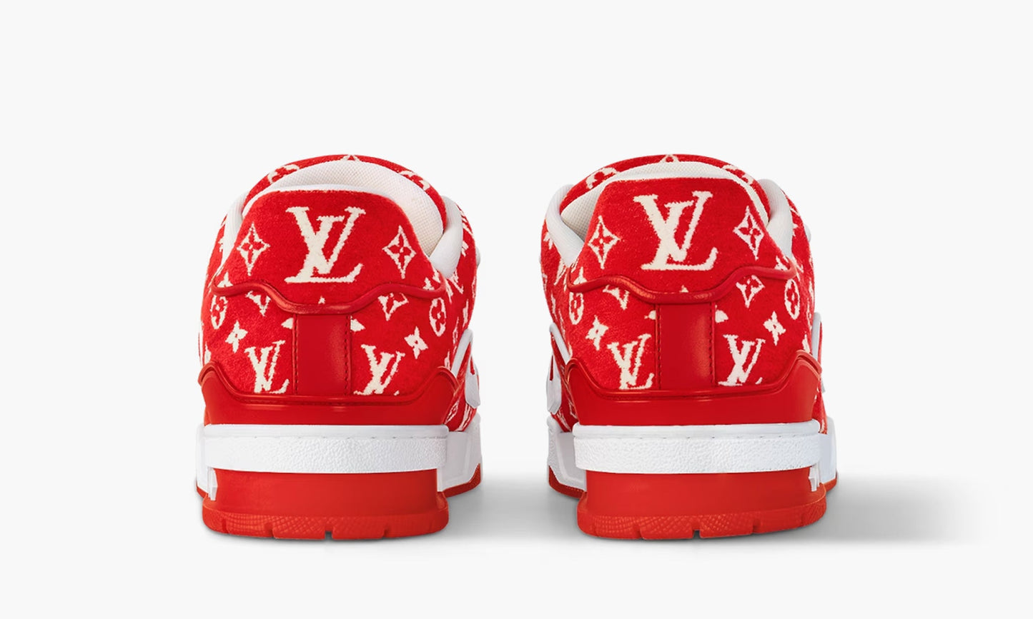 Louis Vuitton Trainer "Red Monogram Textile" - 1ABFSU | Grailshop