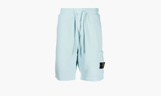 Stone Island 64651 Cotton Fleece Garment Dyed Shorts "Light Blue" - 761564651 V0044 | Grailshop