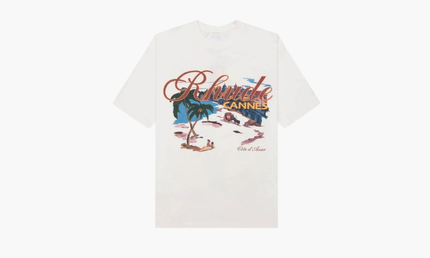 RHUDE Cannes Beach Tee "Vintage White" - SS24TT02012611 | Grailshop