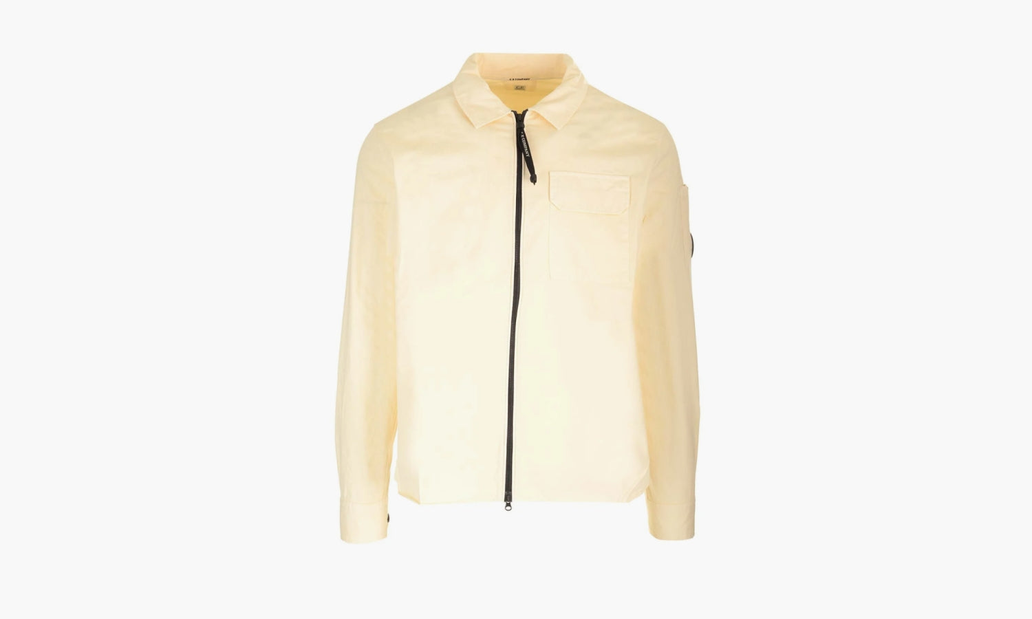 C.P. Company Zip Up Collared Shirt "Natural" - 16CMSH158A002824G402 | Grailshop