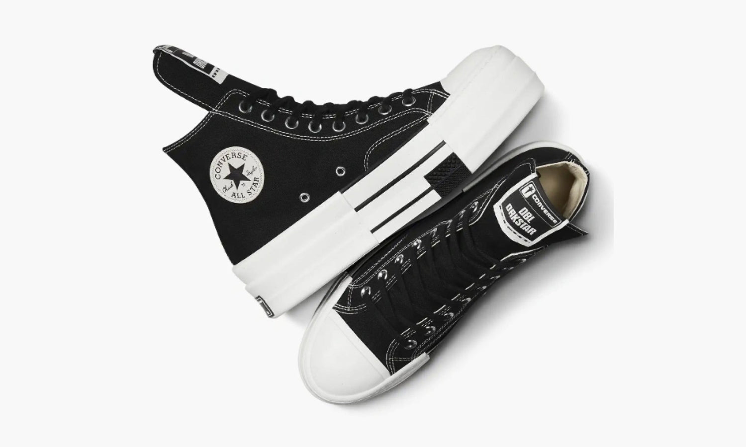 Rick Owens X Converse Drkshdw Chuck Taylor All Star Dbl Drkstar HI "Black" - A04954C | Grailshop