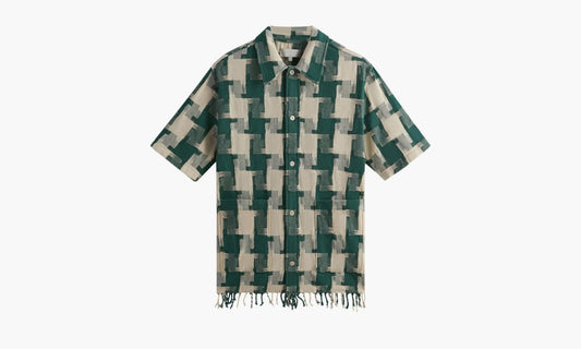 Kith Jumbo Houndstooth Boxy Collared Overshirt "Conifer" - KHM032169 308 | Grailshop