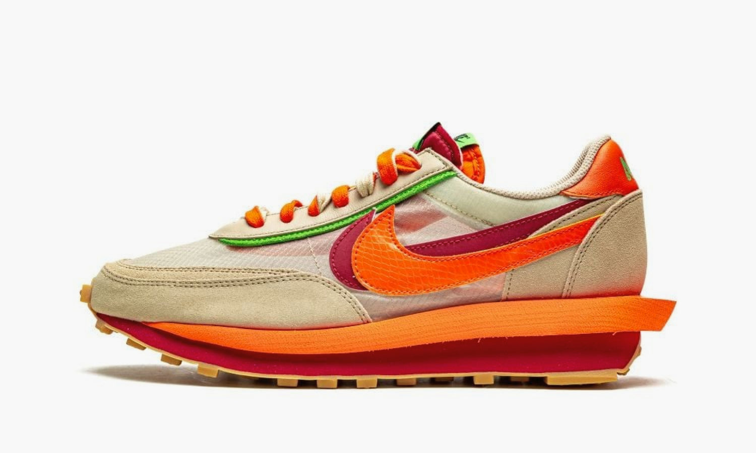 Nike LD Waffle “sacai CLOT Kiss of Death Net Orange Blaze” - DH1347 100 | Grailshop