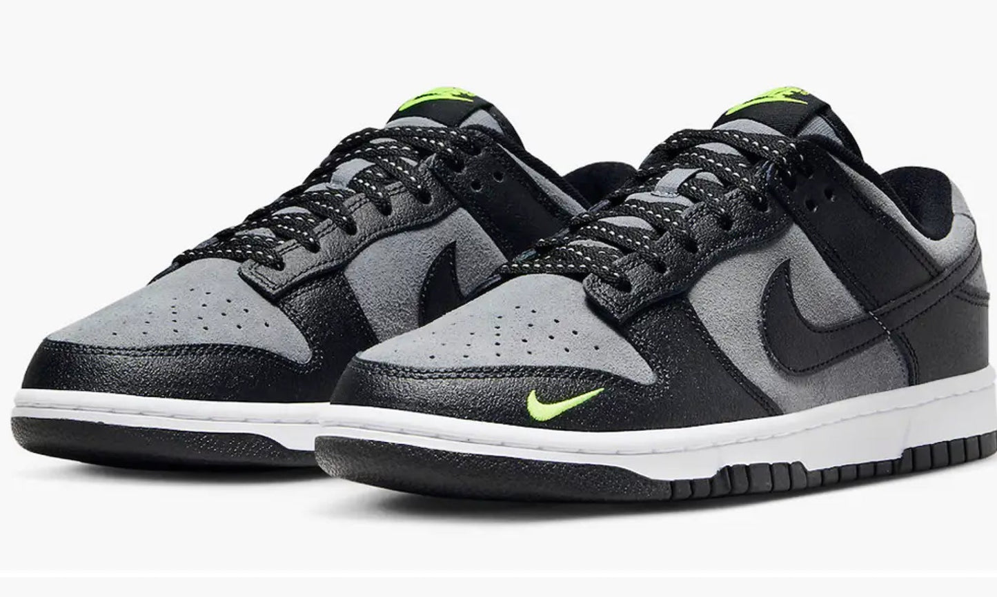 Nike Dunk Low "Black Cool Grey Volt Mini Swoosh" - FQ2205-001 | Grailshop