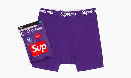 Supreme Hanes Boxer Briefs (2 Pack) “Purple” - SUP-SS21-403 | Grailshop