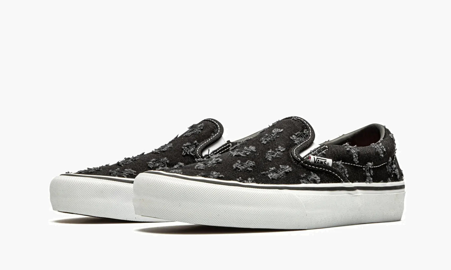 Vans Slip-on Pro "Supreme - Black Hole Punch Denim" - VN0A38DD2DC | Grailshop