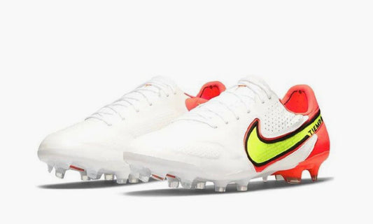 Nike Tiempo Legend 9 Elite Fg "White Bright Crimson Volt" - CZ8482-176 | Grailshop