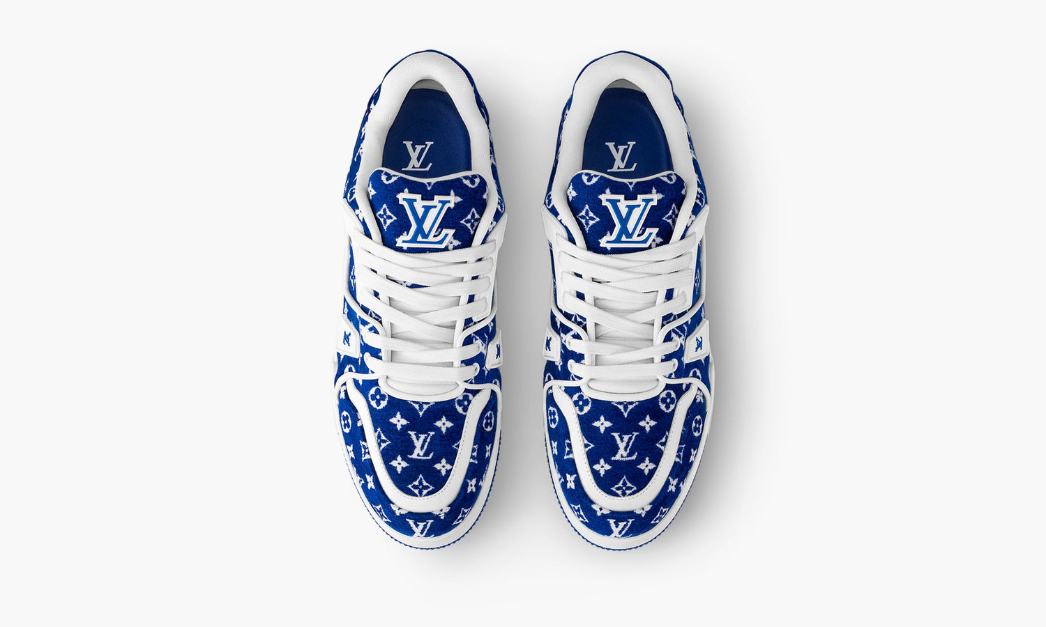 Louis Vuitton Trainer "Blue Monogram Textile" - 1ABFRQ | Grailshop