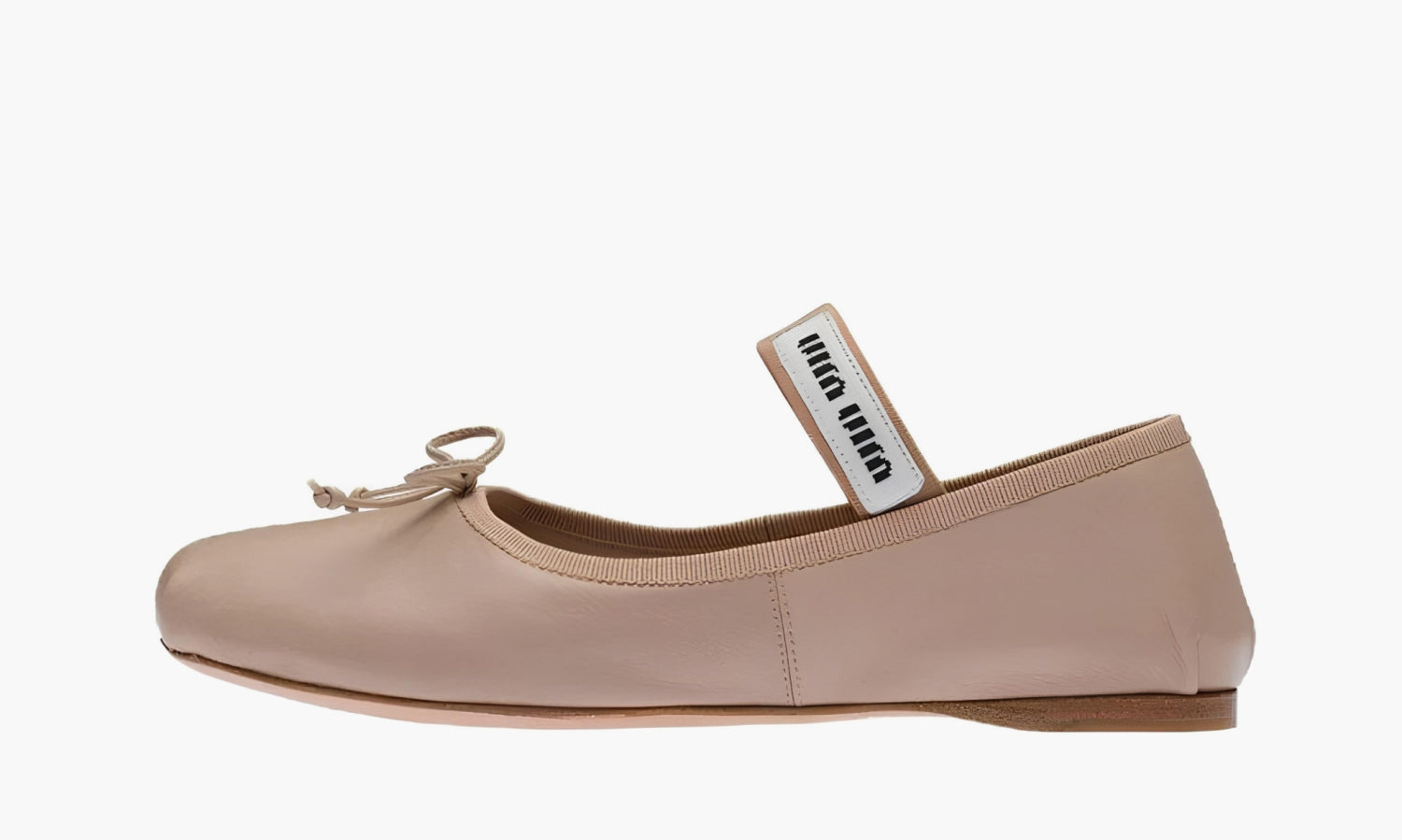 Miu Miu Satin Ballerinas "Light Brown" - 5F794D_XUU_F0NZ2_F_A005 | Grailshop