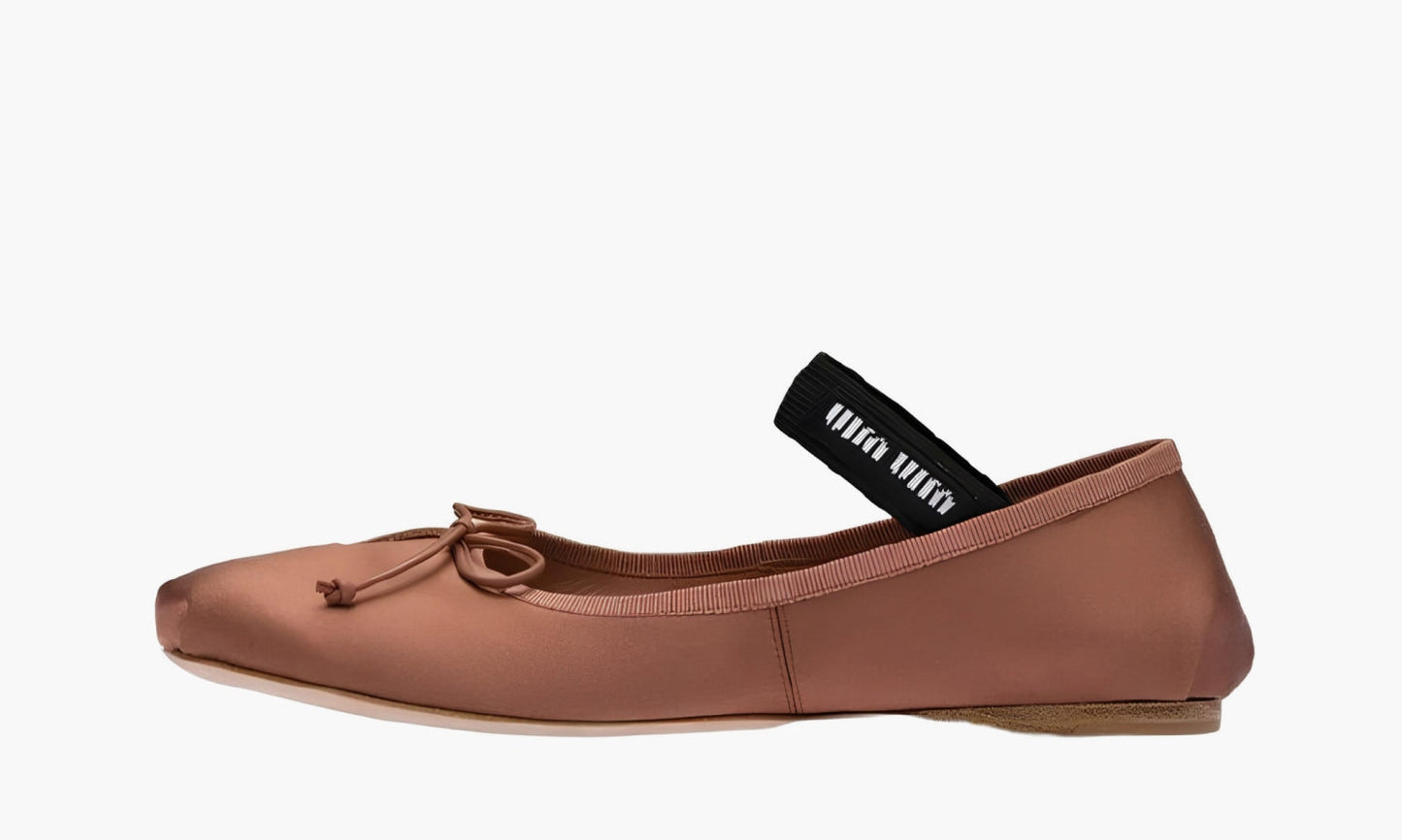 Miu Miu Satin Ballerinas "Cocoa Brown" - 5F794D_QU6_F0324_F_A005 | Grailshop