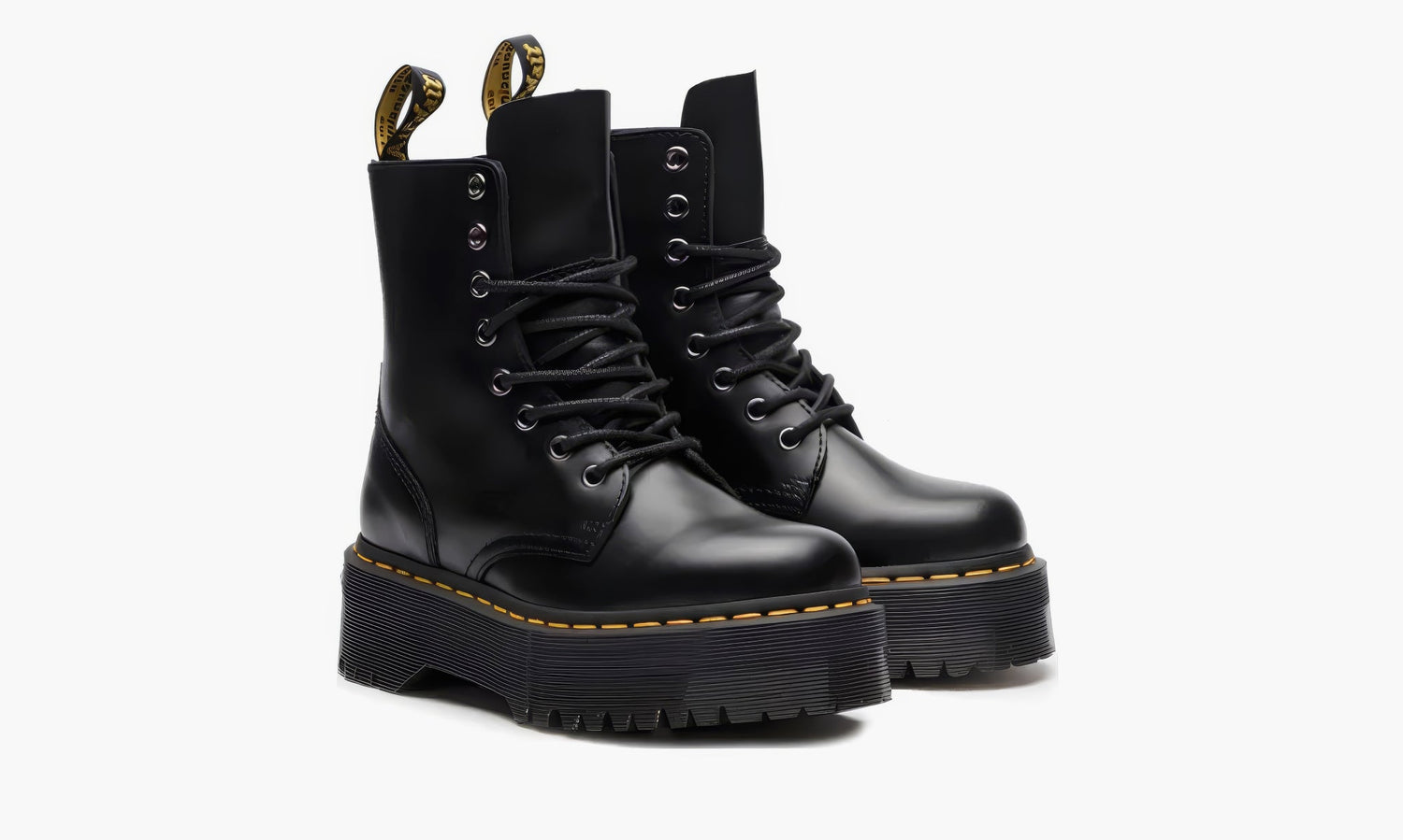 Dr. Martens Jadon Platform Boots "Black Smooth Leather" - 15265001 | Grailshop