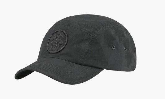 Stone Island X Supreme Reactive Ice Camo Ripstop Camp Cap "Black" - SUP-SS22-775 B | Grailshop