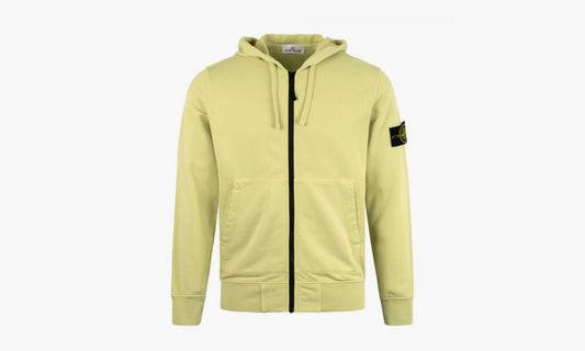 Stone Island Garment Dyed Zip Sweatshirt "Lime" - 761564251 V0052 | Grailshop