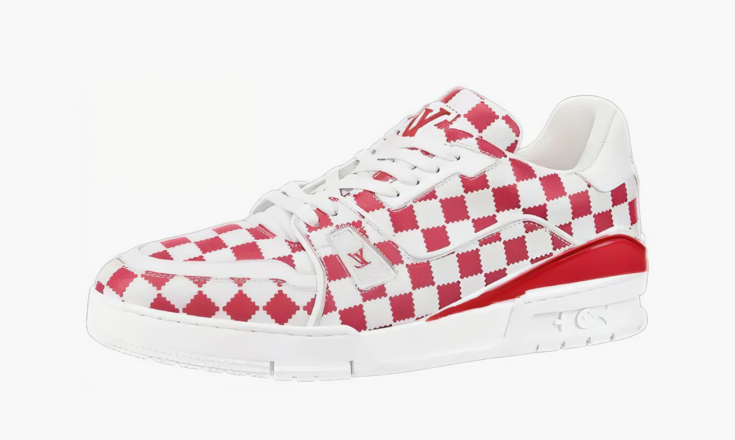 Nigo X Louis Vuitton Trainer "Red White Damier" - 1A9J85 | Grailshop