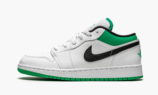 Nike Air Jordan 1 Low GS "White Lucky Green Tumbled Leather" - 553560 129 | Grailshop 