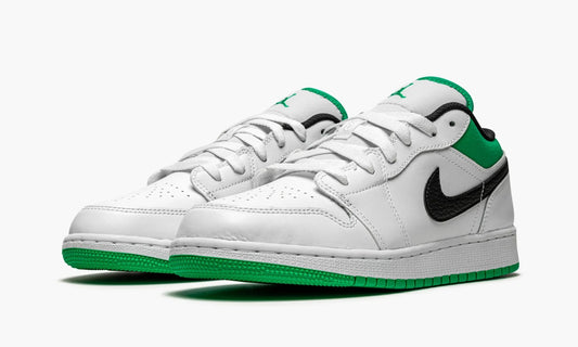 Nike Air Jordan 1 Low GS "White Lucky Green Tumbled Leather" - 553560 129 | Grailshop