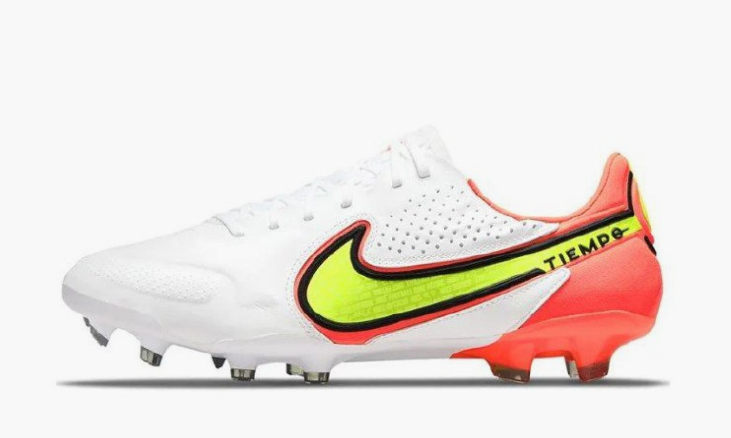 Nike Tiempo Legend 9 Elite Fg "White Bright Crimson Volt" - CZ8482-176 | Grailshop