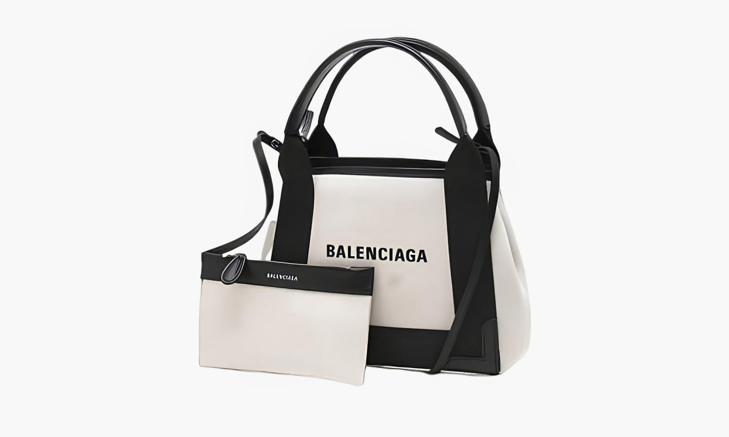 Balenciaga Cabas Handbag "Ivory Black" - 3903462HH3N9260 | Grailshop