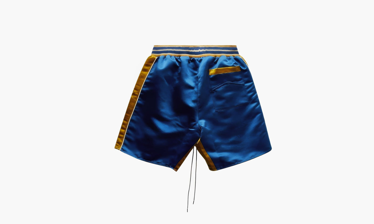 RHUDE Palm Eagles Souvenier Shorts "Navy Mustard Yellow" - PS24SH07613133 | Grailshop