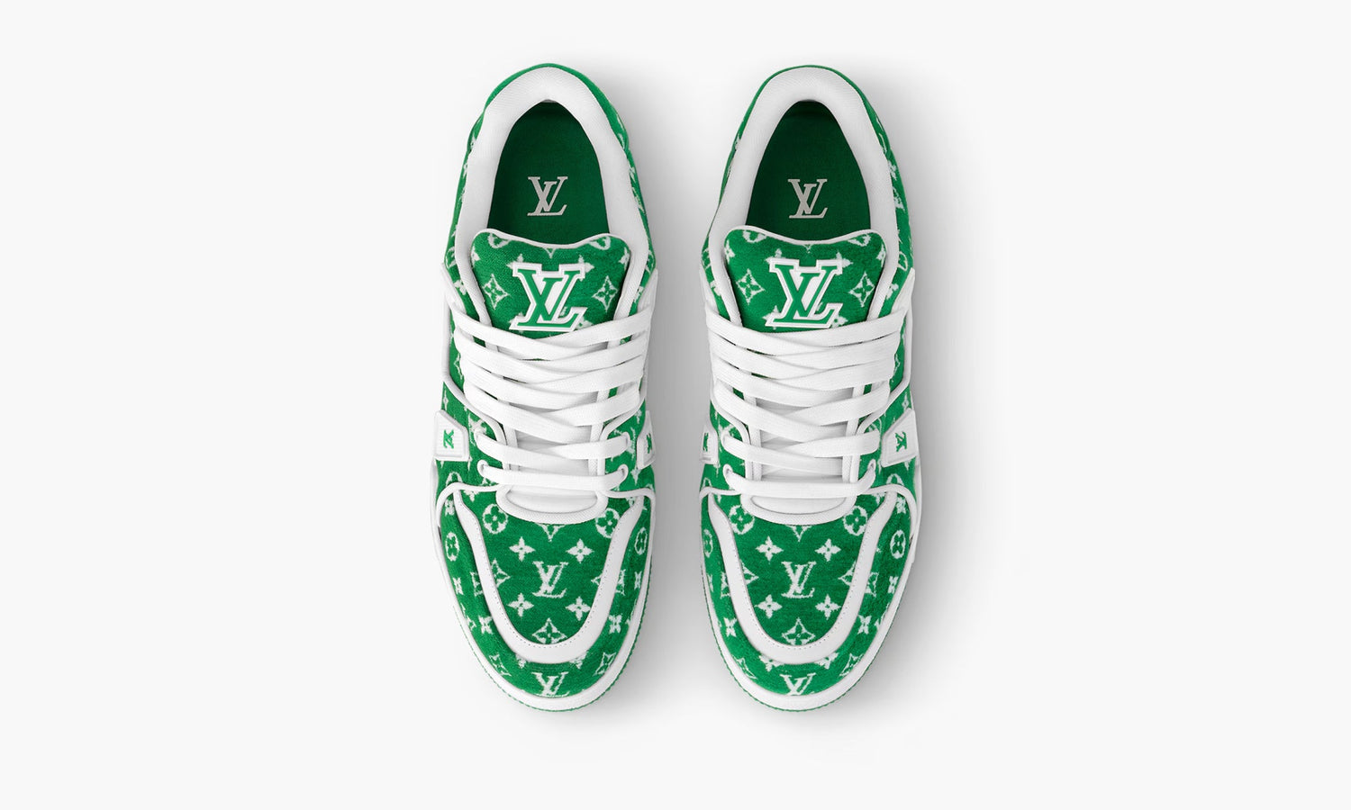 Louis Vuitton Trainer "Green Monogram Textile" - 1ABFSA | Grailshop