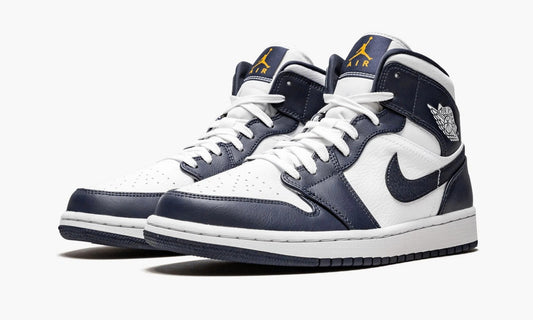 Air Jordan 1 Mid "White Metallic Gold Obsidian" - 554724 174 | Grailshop