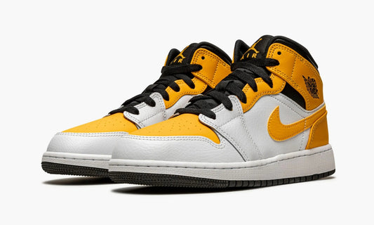 Air Jordan 1 Mid GS "White / University Gold" - 554725 170 | Grailshop