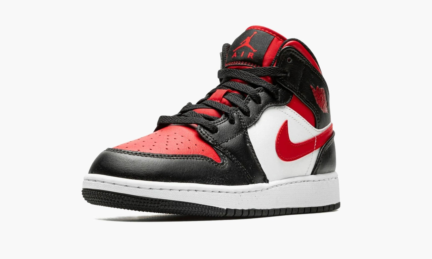 Air Jordan 1 Mid GS "Black Fire Red" - 554725 079 | Grailshop