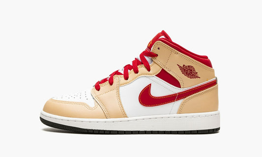 Air Jordan 1 Mid GS "Light Curry Cardinal" - 554725 201 | Grailshop